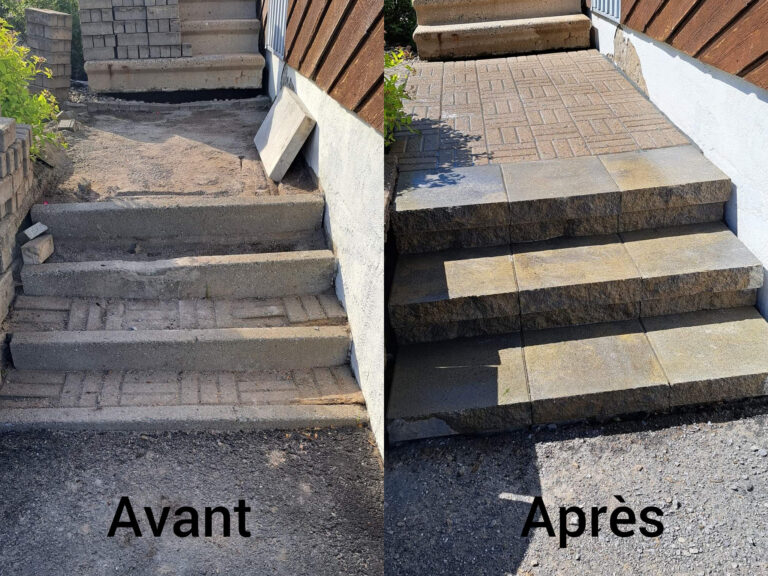 Avant après changement complet marches